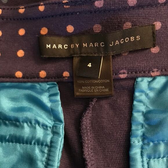 Marc by Marc Jacobs Light Bright Knit Polka Dot Shorts - Size 4 Twilight Blue - Picture 5 of 5
